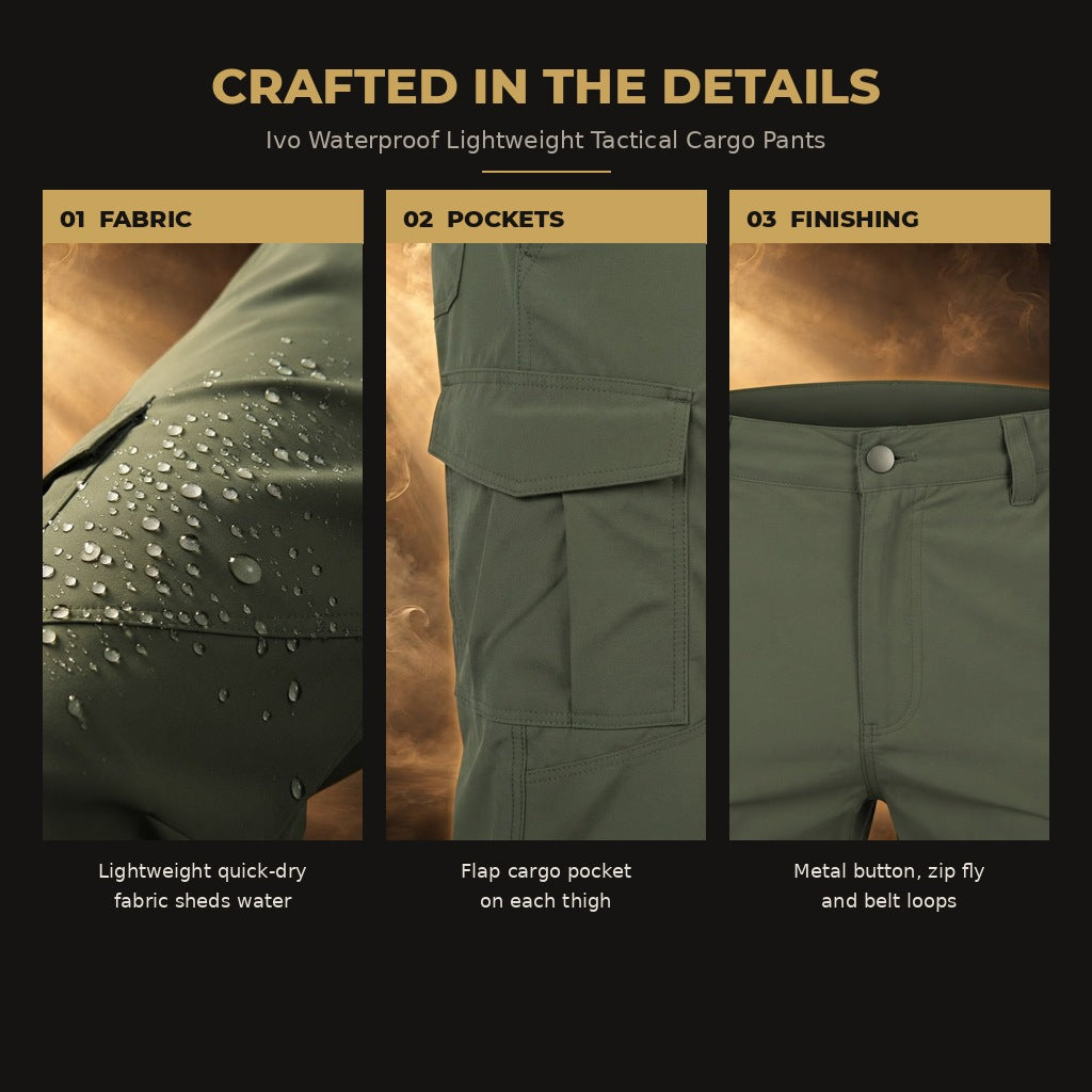 Ivo cargo pants crafted in the details: fabric, pockets and finishing