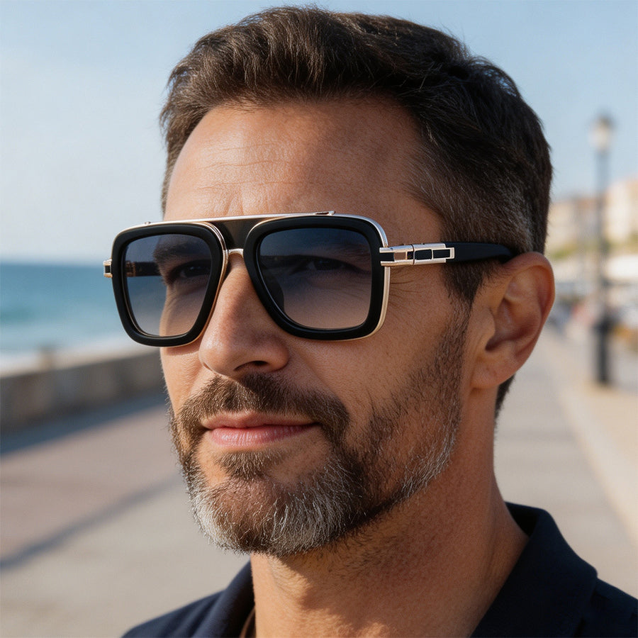 Fulvio Retro Square Sunglasses for Men and Women