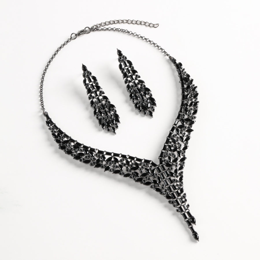 Delphine Statement V Necklace and Earrings Set for Women