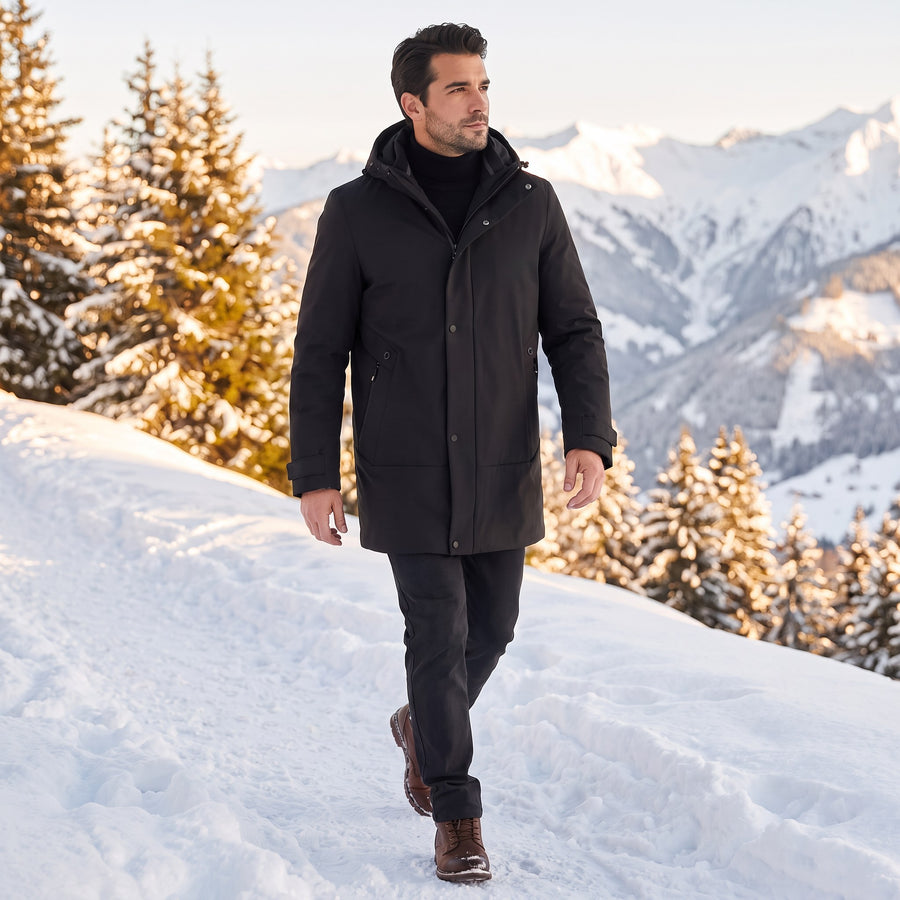 Quentin Hooded Padded Longline Parka for Men