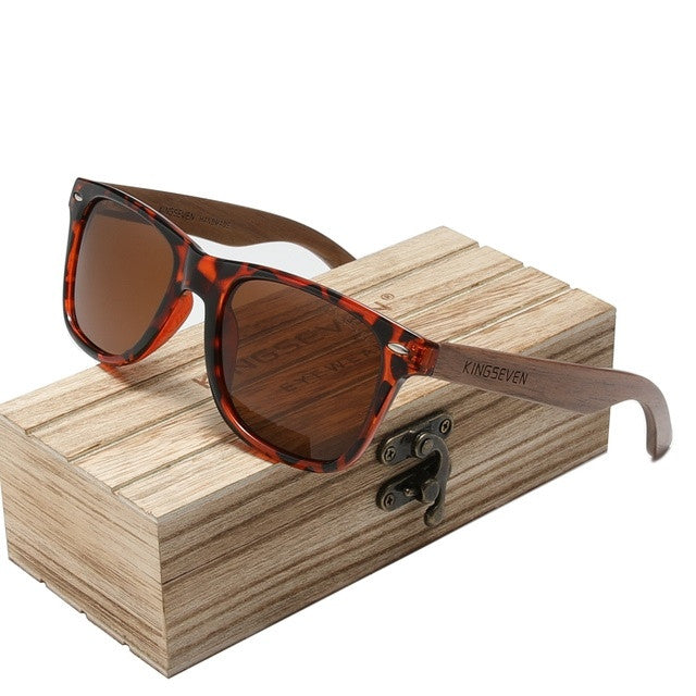 Gregorio Wood Temple Sunglasses with Wood Box for Men