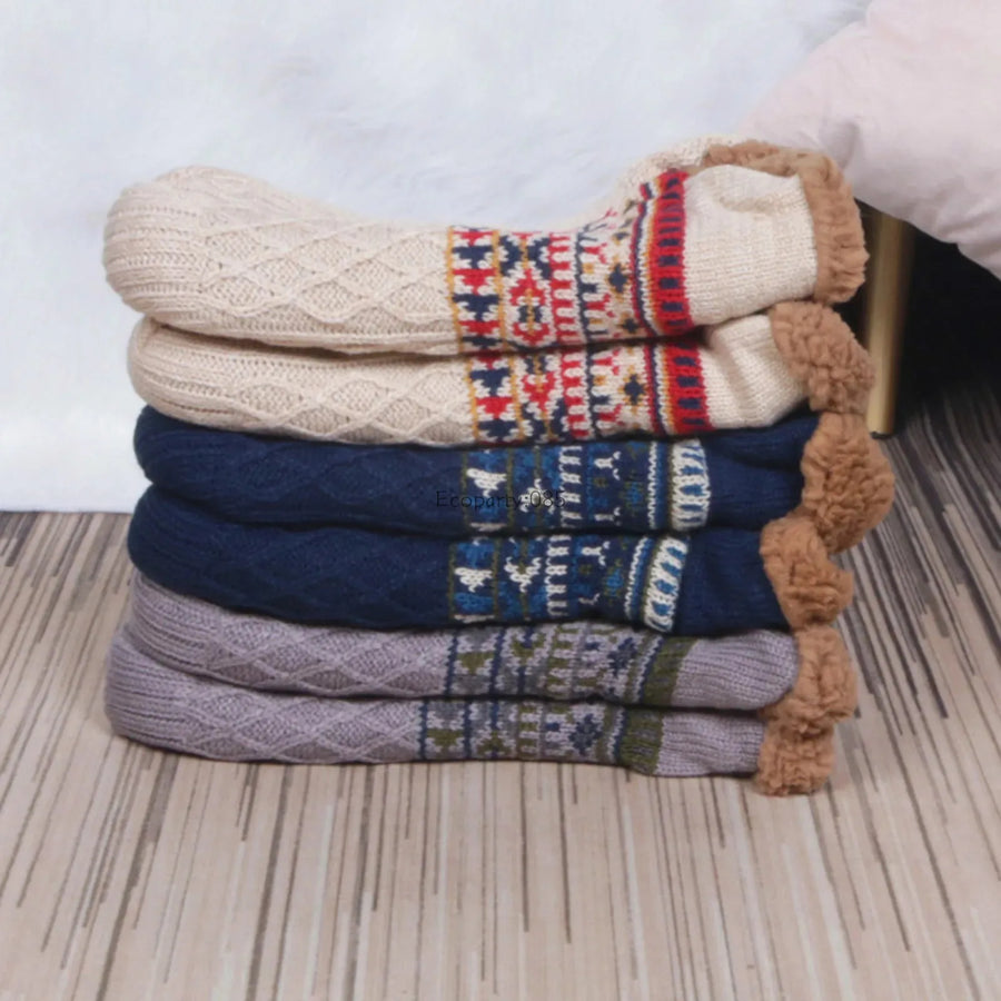 Celeste Fleece Lined Non-Slip Slipper Socks for Women and Men