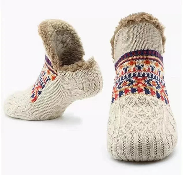 Celeste Fleece Lined Non-Slip Slipper Socks for Women and Men