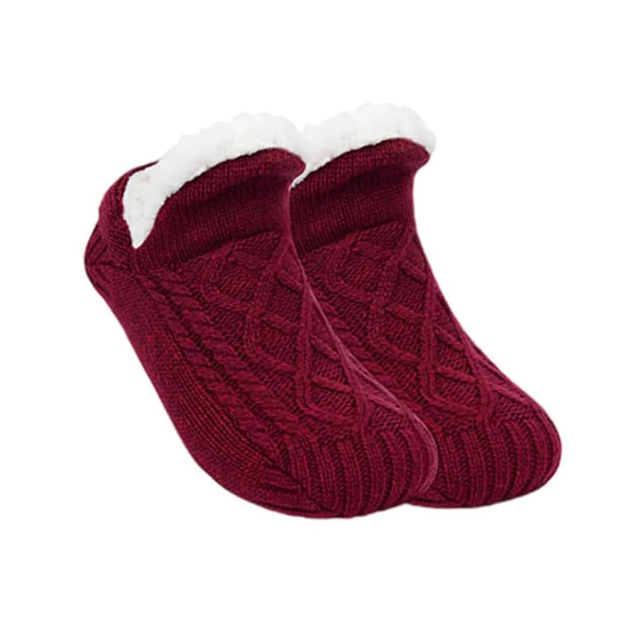 Celeste Fleece Lined Non-Slip Slipper Socks for Women and Men