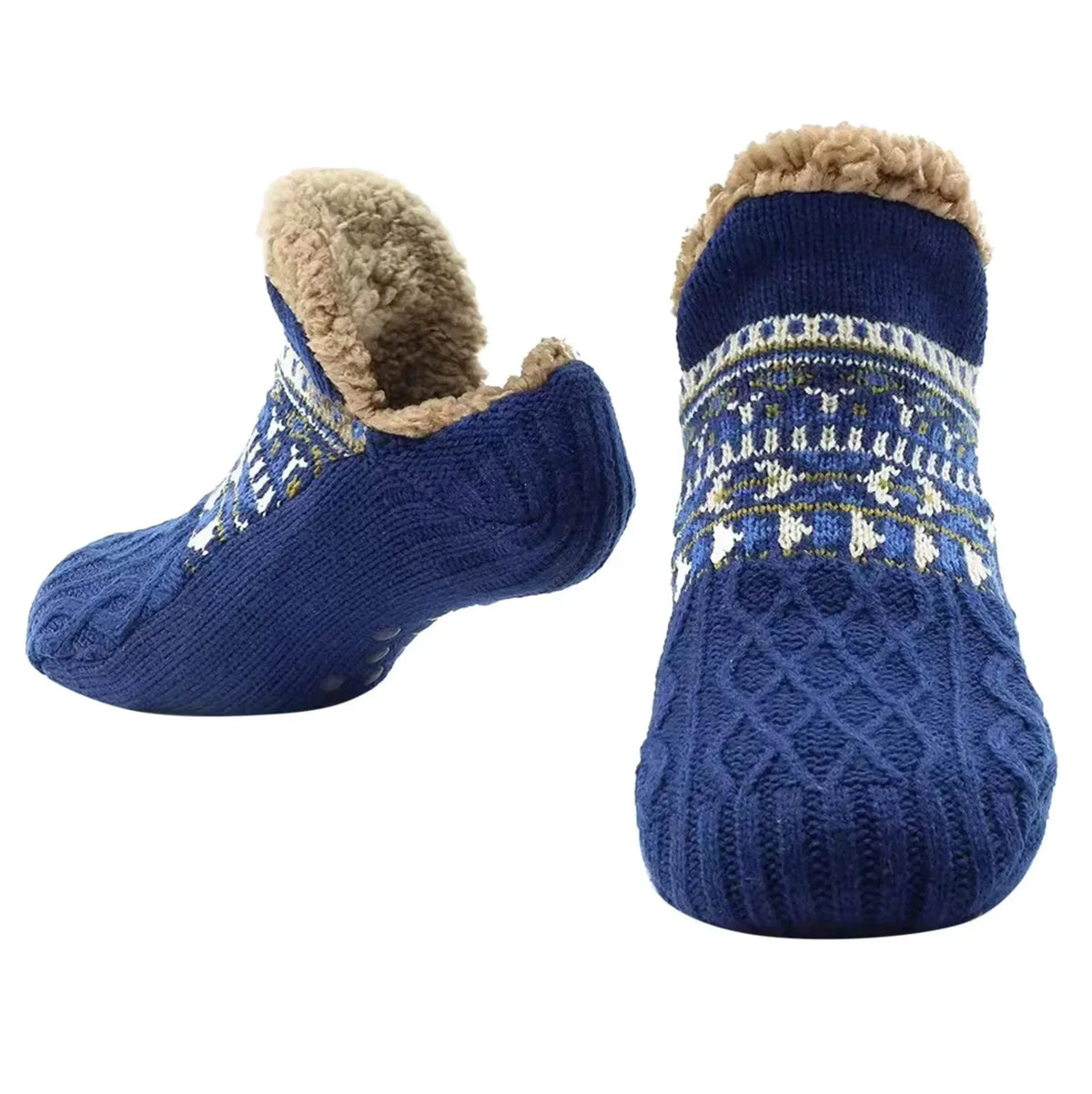 Celeste Fleece Lined Non-Slip Slipper Socks for Women and Men