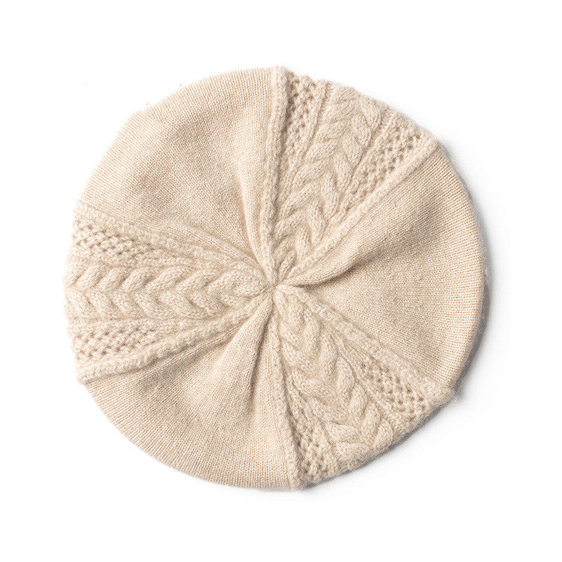 Brunella Cashmere Cable Knit Beret for Women