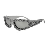 Silver Frame Silver Mirror Lens