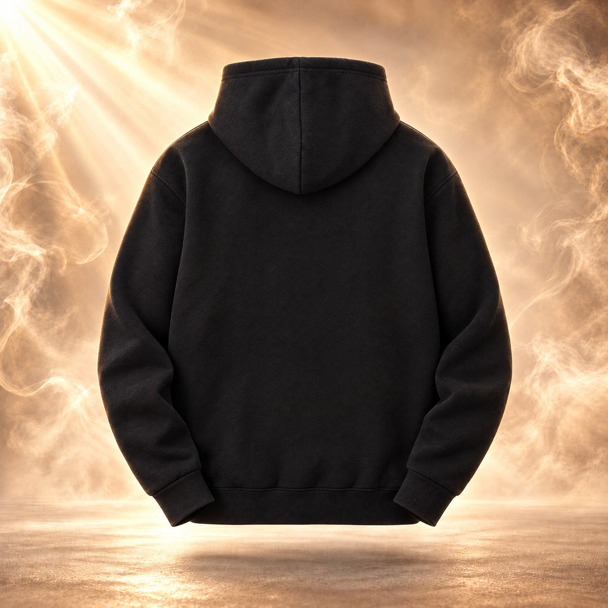 Alessio Classic Pullover Hoodie for Men in black, back view