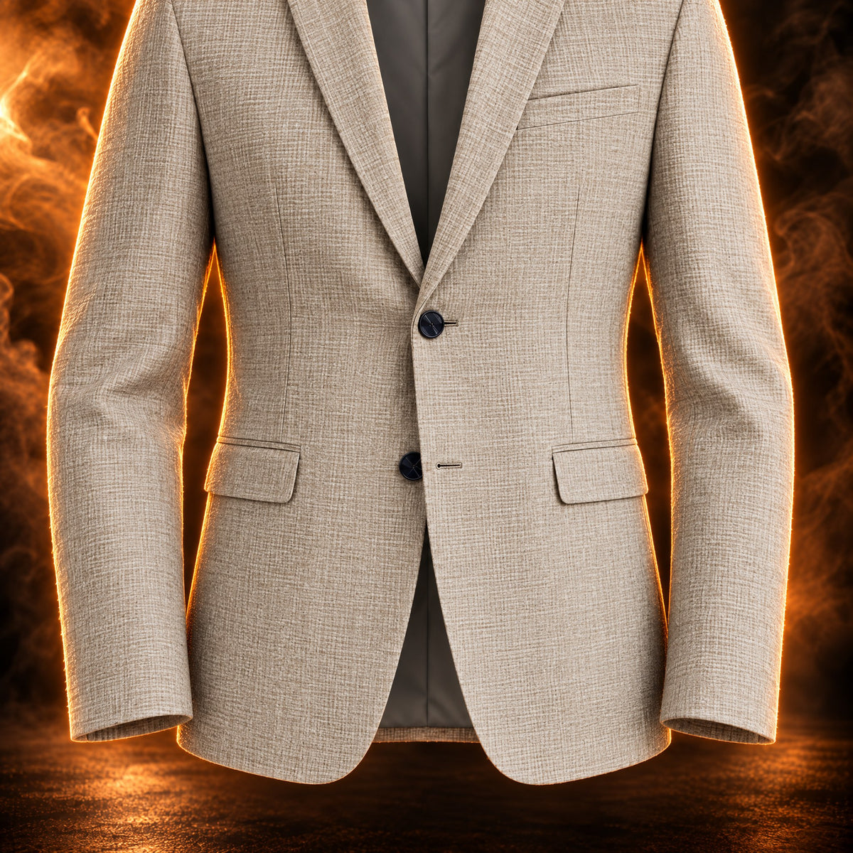Armand Slim Fit Two Button Blazer for Men - Two buttons, two flaps.