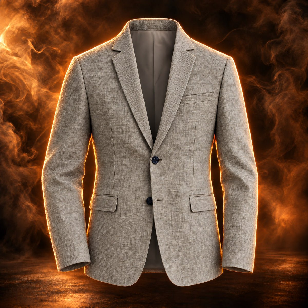 Armand slim fit two button blazer for men in dark coffee, front view