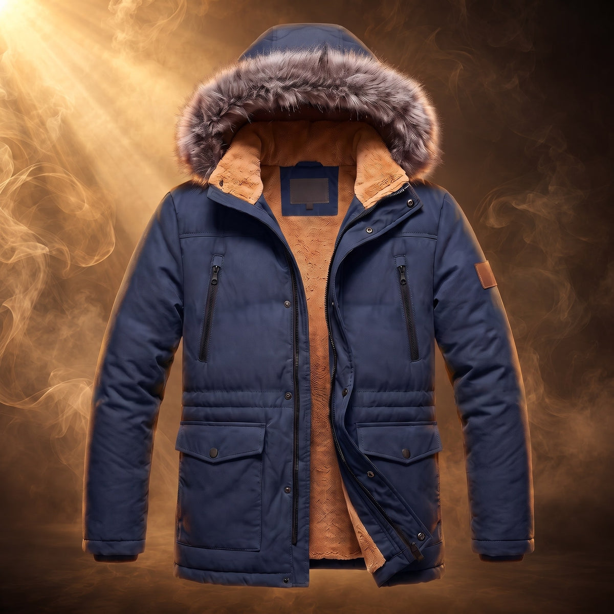 Aurelio parka, Navy Blue, front