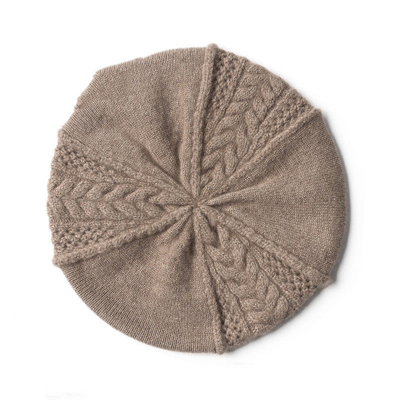 Brunella Cashmere Cable Knit Beret for Women