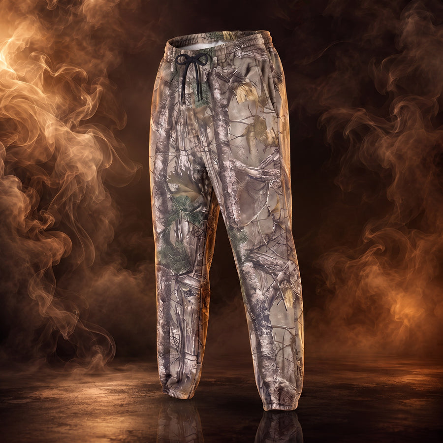 Basilio Tree Camo Brushed Jogger Pants for Men