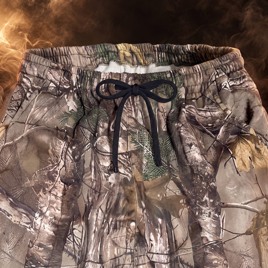 Basilio Tree Camo Brushed Jogger Pants for Men