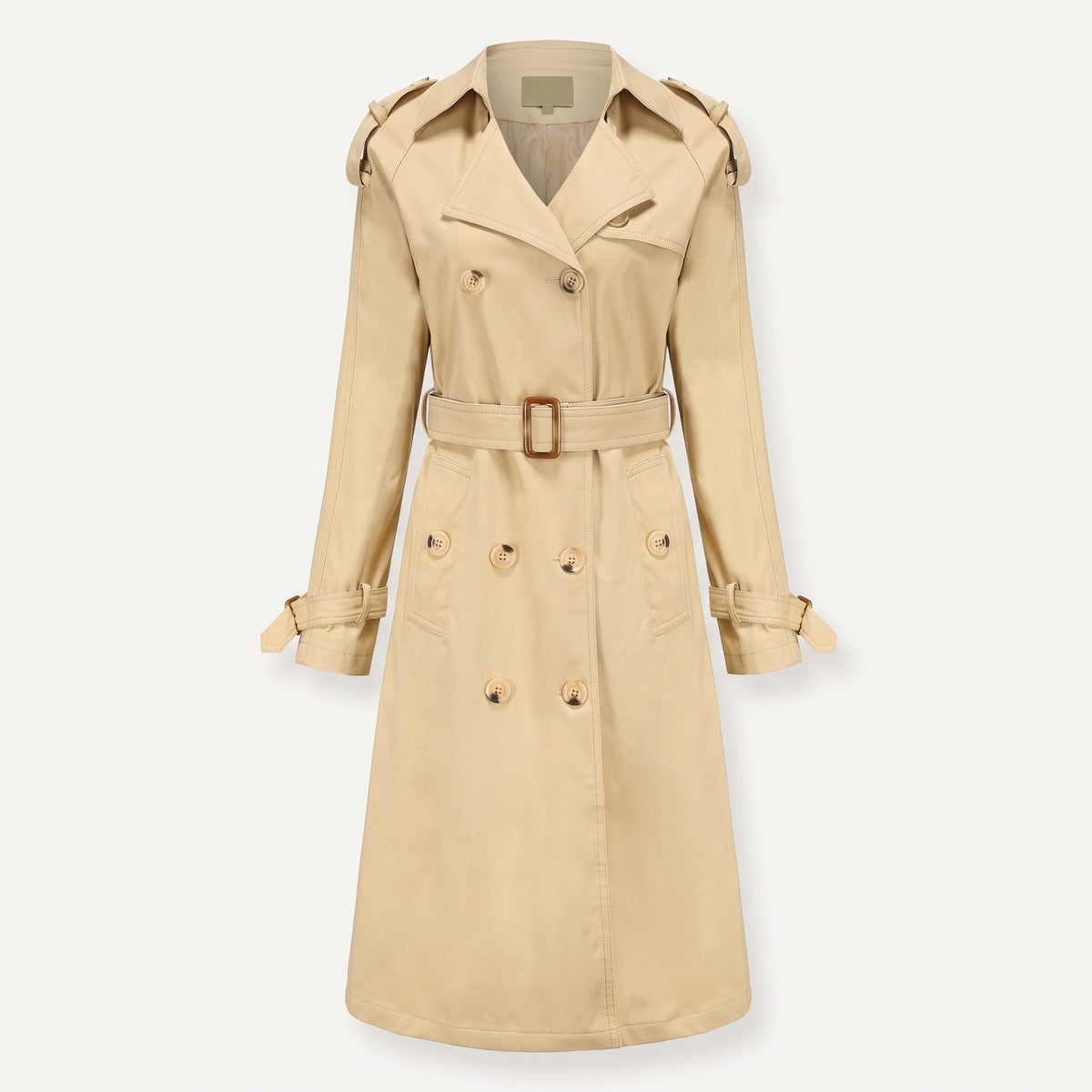 Carlotta trench coat, Khaki, product on a white background