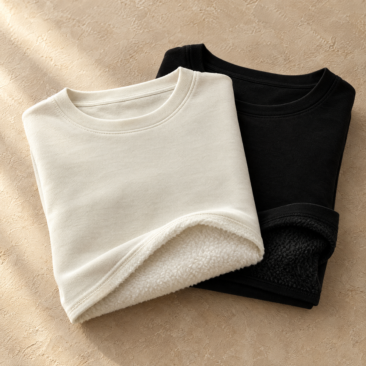 Chiara Brushed Knit Long Sleeve Crew Neck Base Layer Tee for Women - Brushed on the inside.