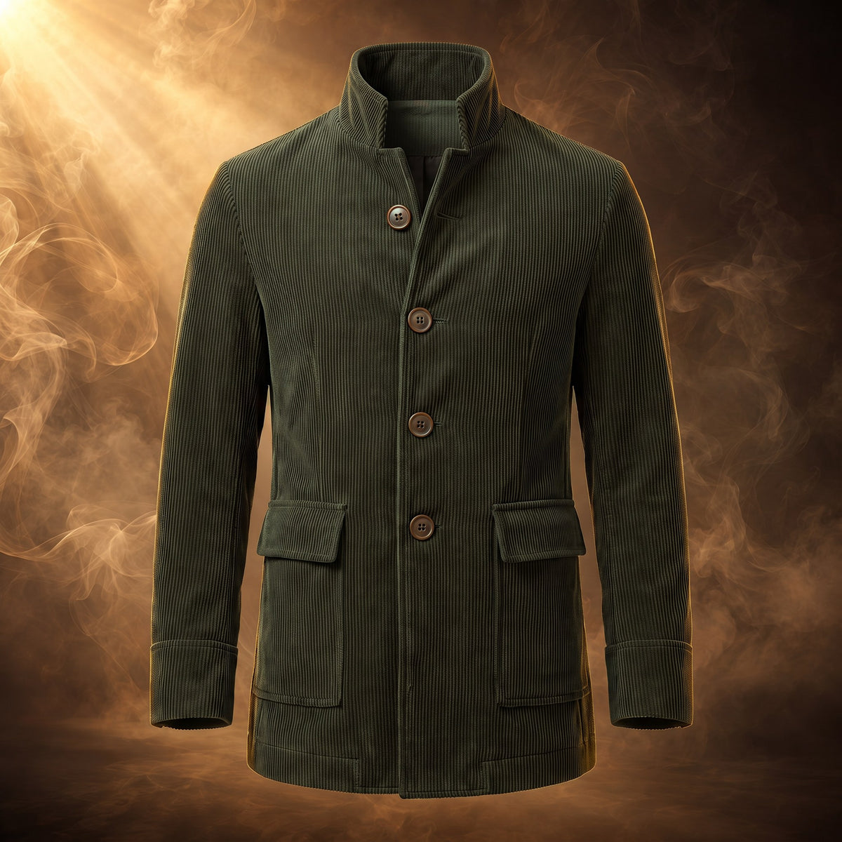 Maurizio corduroy jacket, Olive Green, front