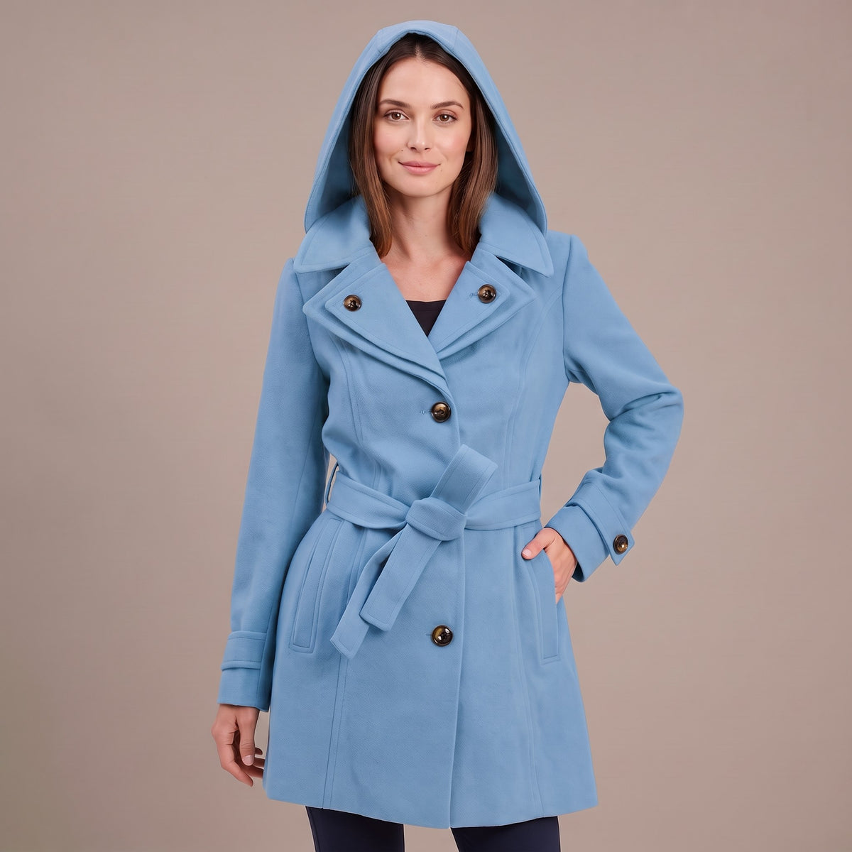 Rosalind coat, Sky Blue, front