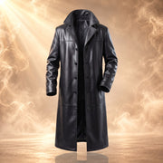 Fernando Full-Length Leather Trench Coat for Men