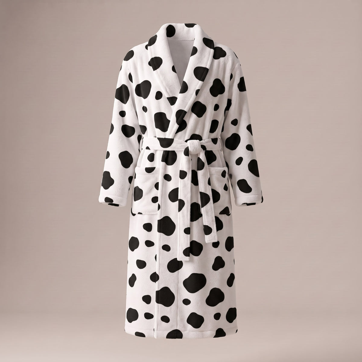 Elodie bathrobe, Cow Print, front
