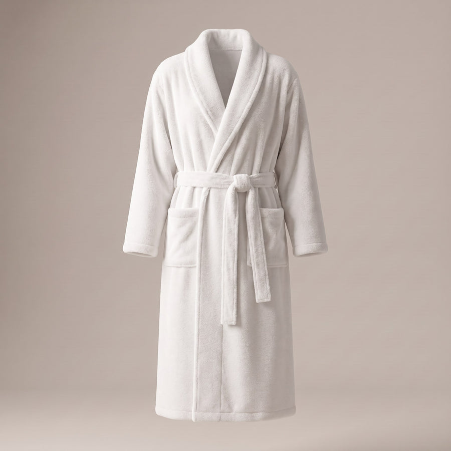 Elodie Shawl Collar Flannel Bathrobe for Women and Men