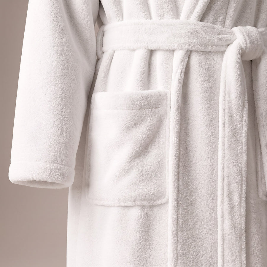 Elodie Shawl Collar Flannel Bathrobe for Women and Men
