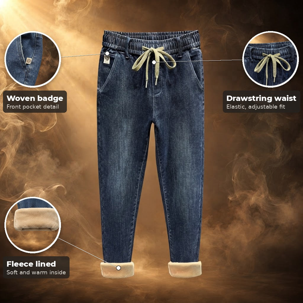 Valentino Fleece Lined Straight Leg Jeans for Men - key features