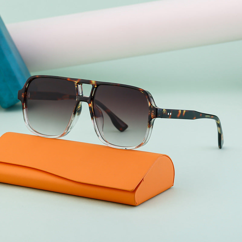 Dionisio Double Bridge Square Aviator Sunglasses for Men and Women