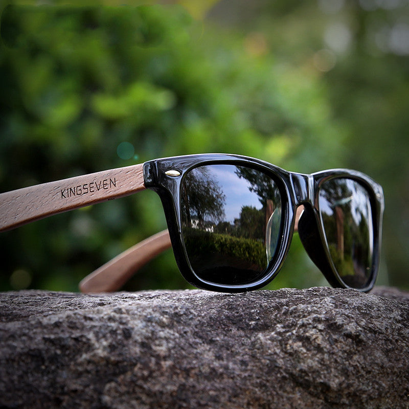 Gregorio Wood Temple Sunglasses with Wood Box for Men