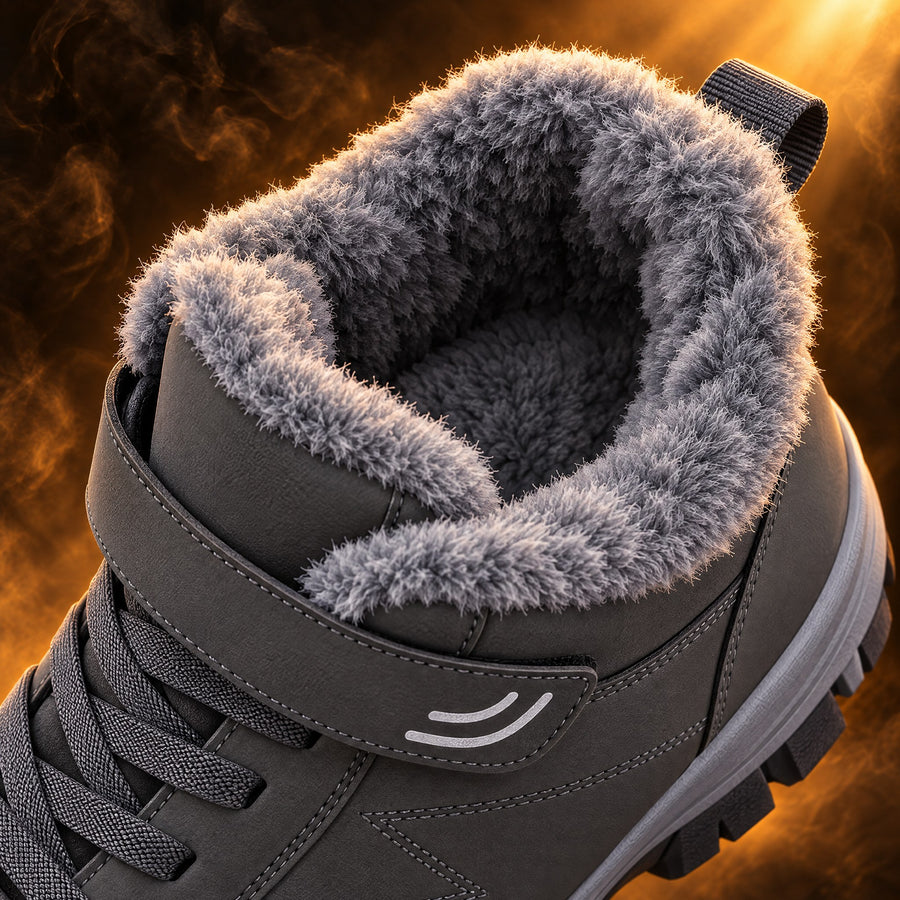 Fabrizio Plush Lined Lace Up Snow Boots for Men