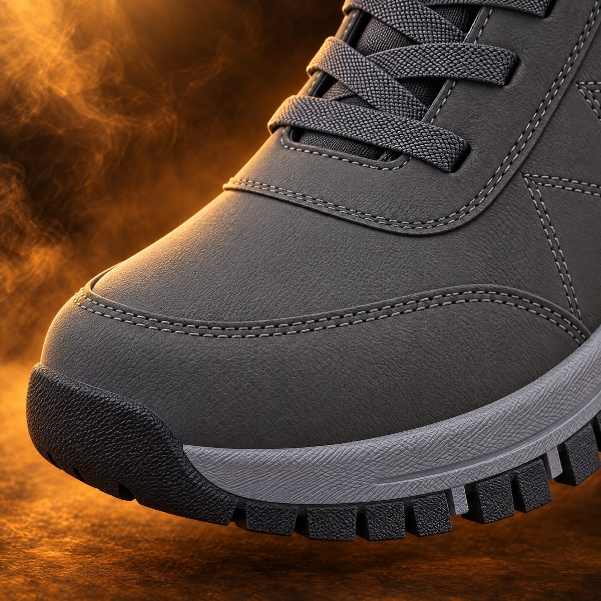 Toe and rubber bumper of the Fabrizio snow boot