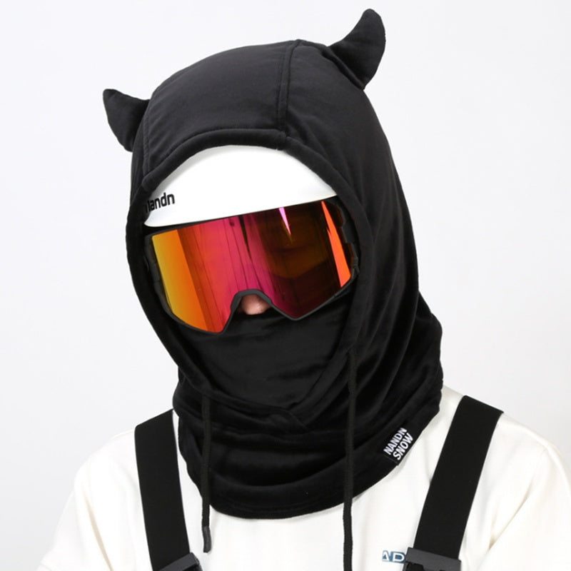Gualtiero Plush Balaclava Hood with Ears for Women and Men