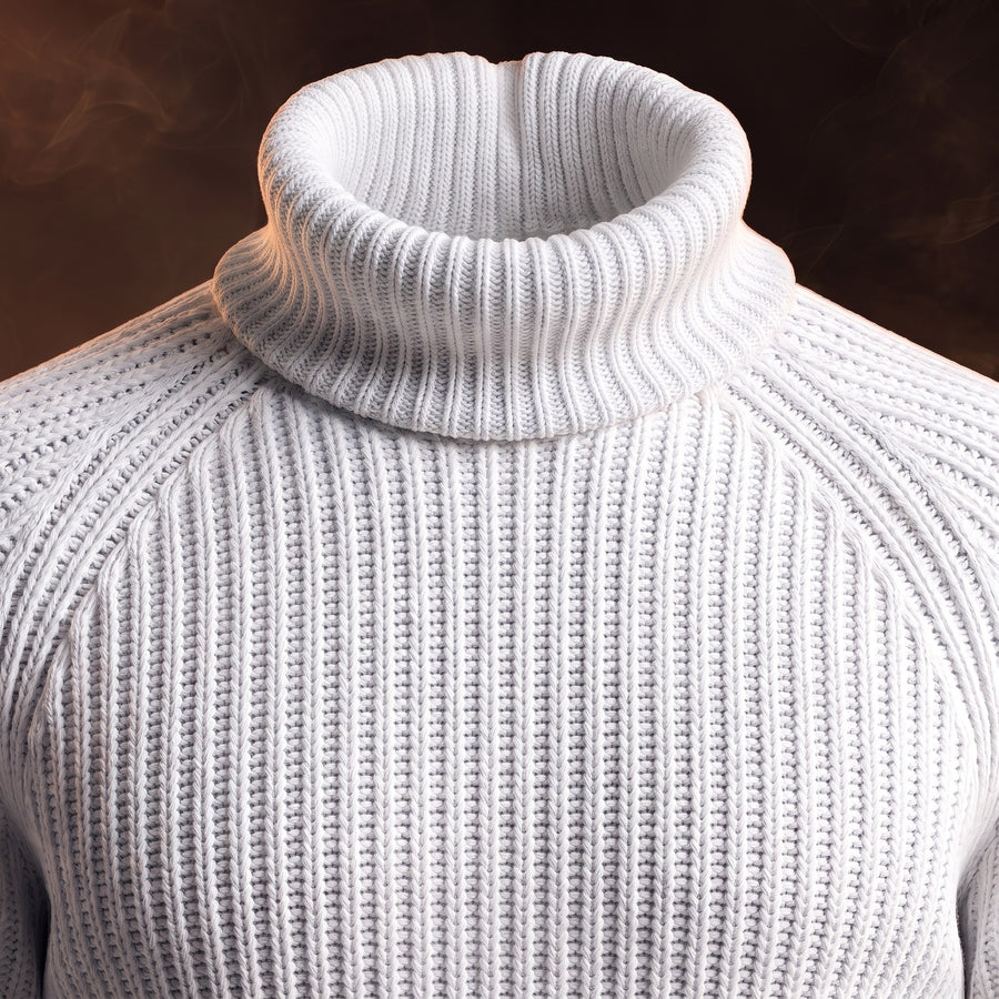 Pietro Chunky Ribbed Turtleneck Sweater for Men