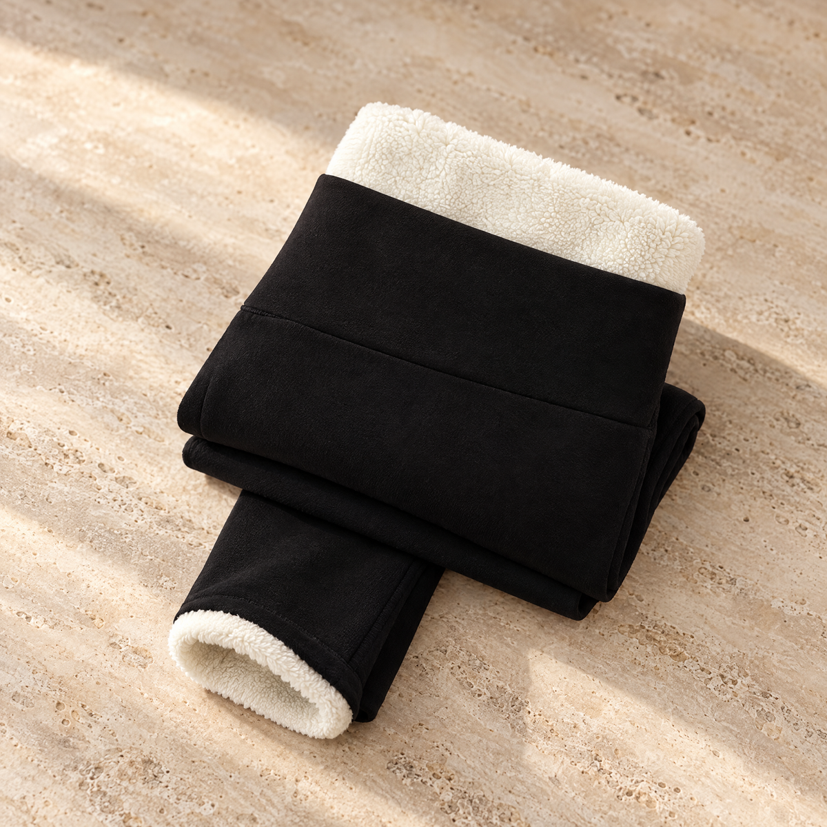Giulia High Waisted Fleece Lined Winter Leggings for Women - Stretch over fleece.