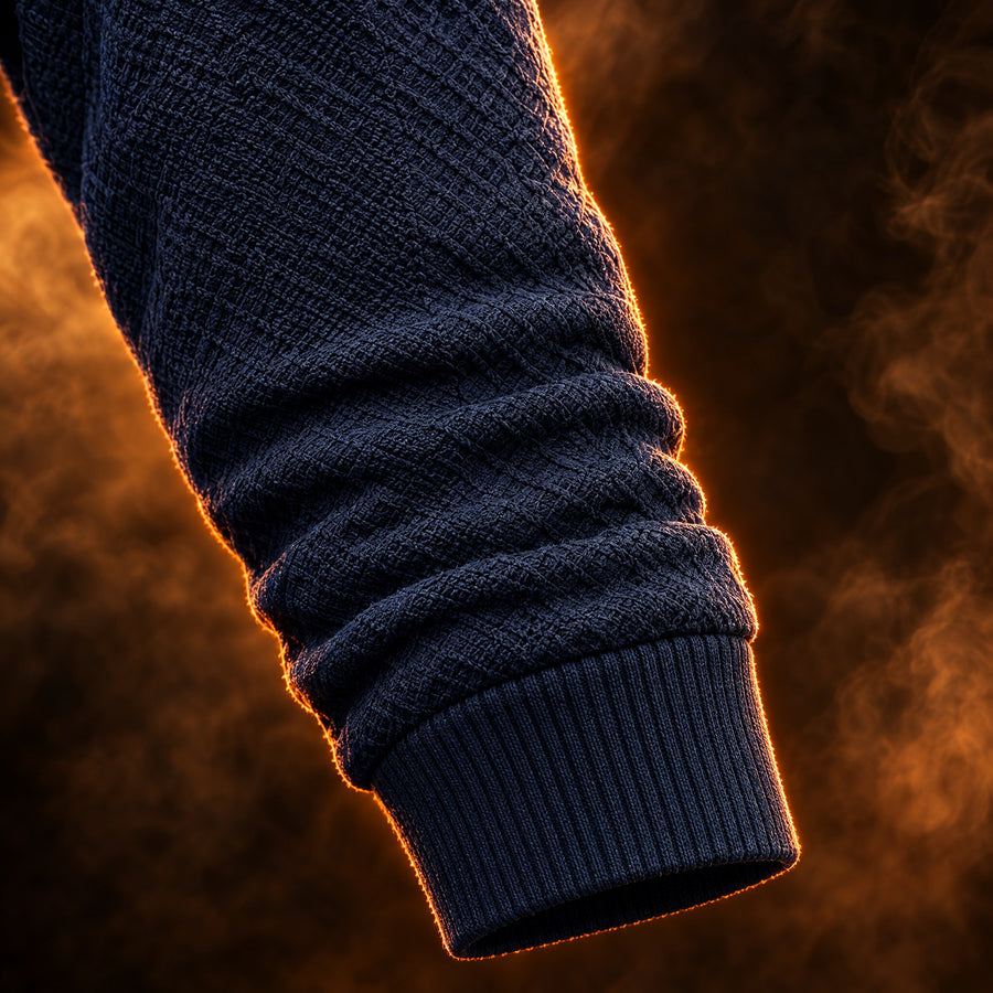 Henri Diamond Jacquard Quarter Zip Pullover for Men