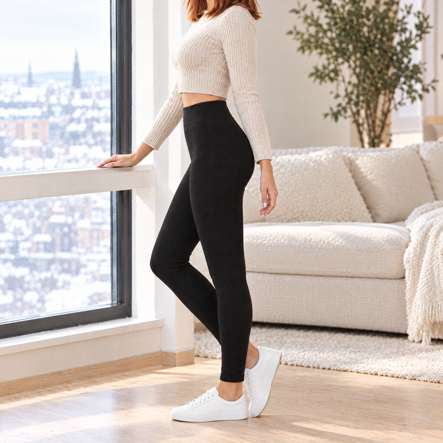 Giulia High Waisted Fleece Lined Winter Leggings for Women