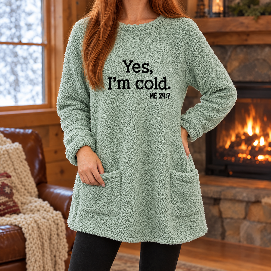 Livia Oversized Teddy Fleece Slogan Sweatshirt for Women