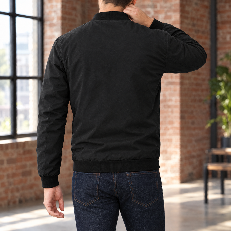 Massimo Men's Lightweight Slim Fit Bomber Jacket