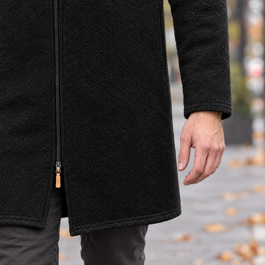 Paolo Men's Thick Fleece Full Zip Hooded Jacket for Winter
