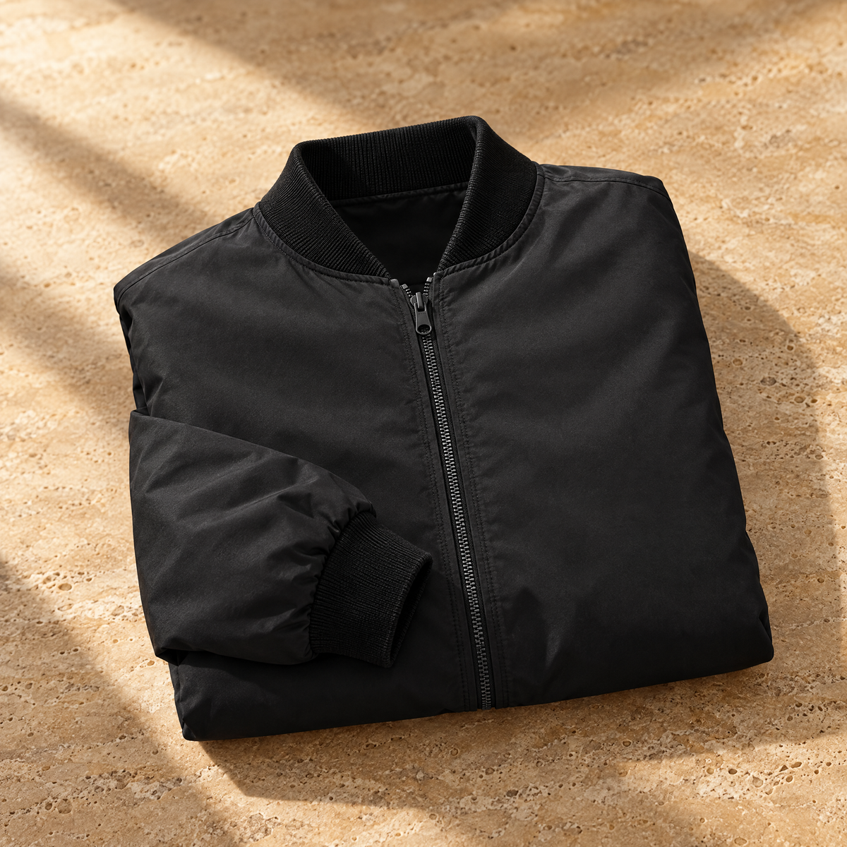 Massimo Men's Lightweight Slim Fit Bomber Jacket - Light and smooth.