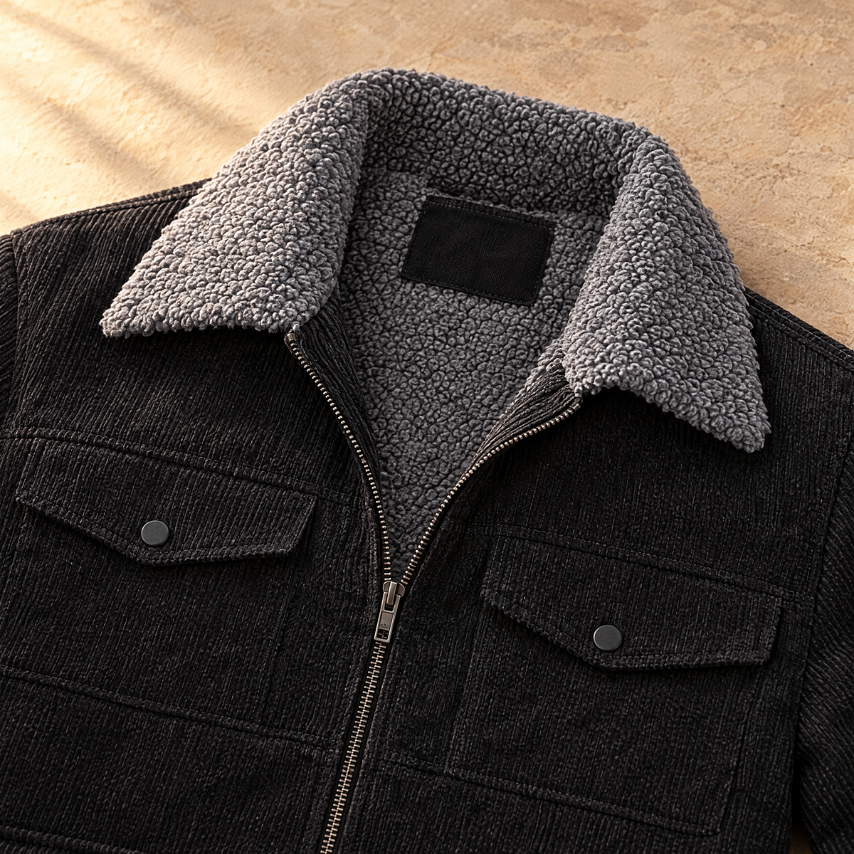 Gianni Men's Big and Tall Sherpa Lined Corduroy Jacket - Lined in sherpa.