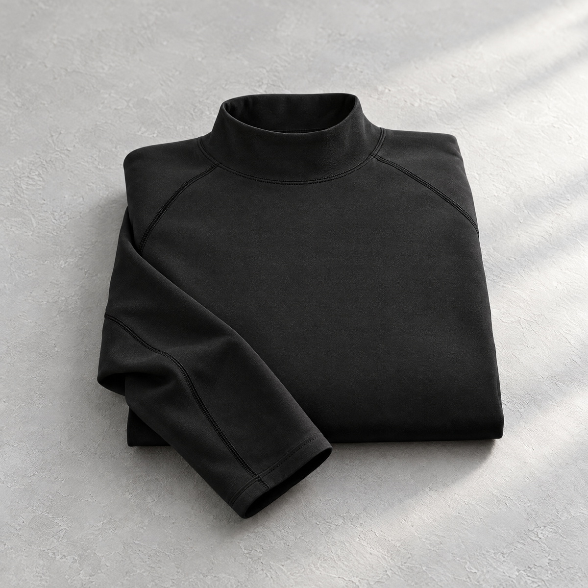 Dante Men's Long Sleeve Mock Neck Compression Shirt - Stretch for movement.