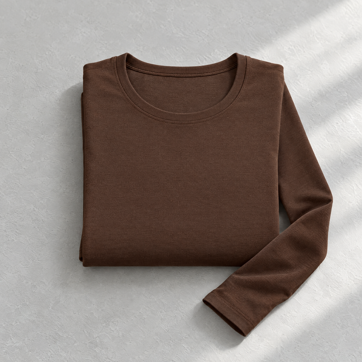 Noemi Slim Fit Long Sleeve Crew Neck Crop Top for Women - Smooth and stretchy.