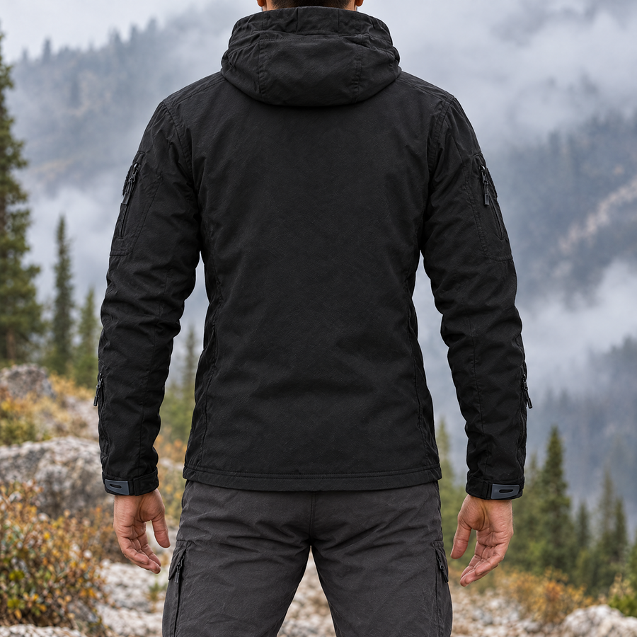 Ettore Men's Fleece Lined Soft Shell Hooded Tactical Jacket