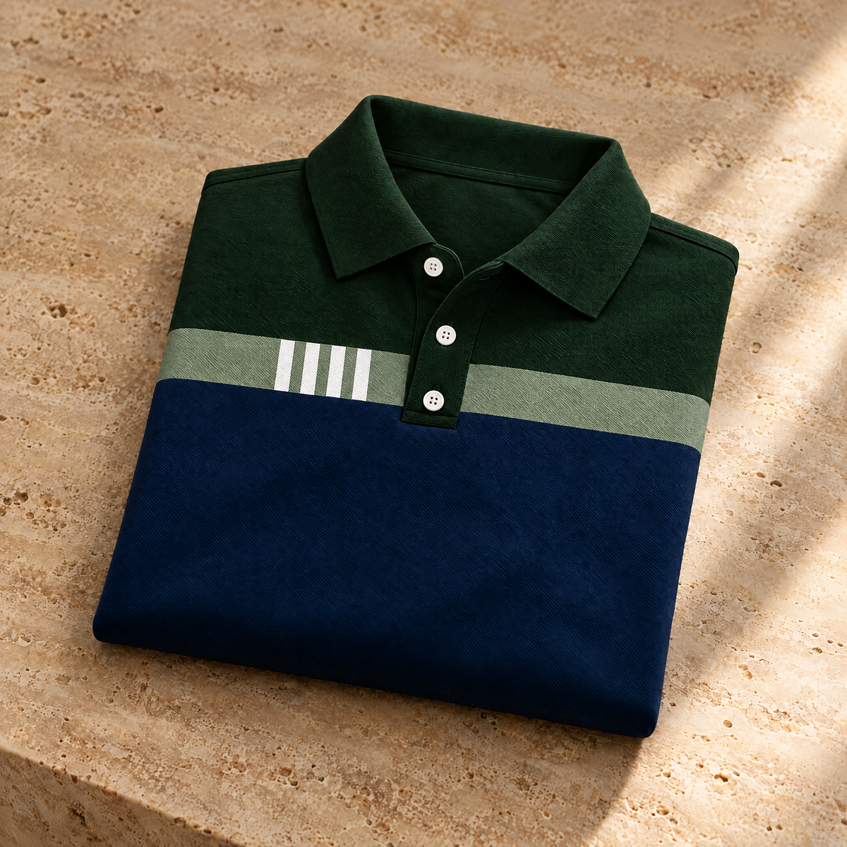 Rafael Men's Color Block Short Sleeve Polo Shirt - Two colors, one band.
