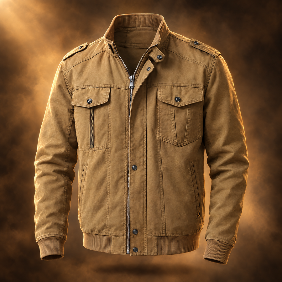 Corrado Stand Collar Utility Field Jacket for Men