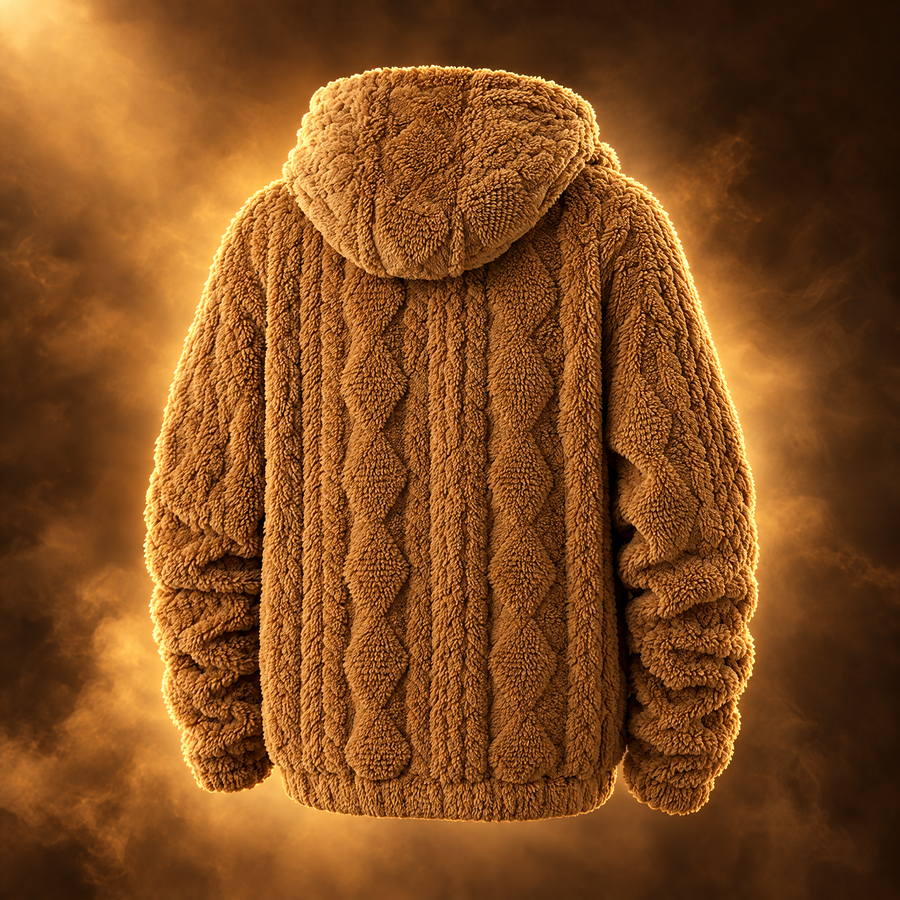 Teodoro Hooded Fleece Lined Zip Up Jacket for Men