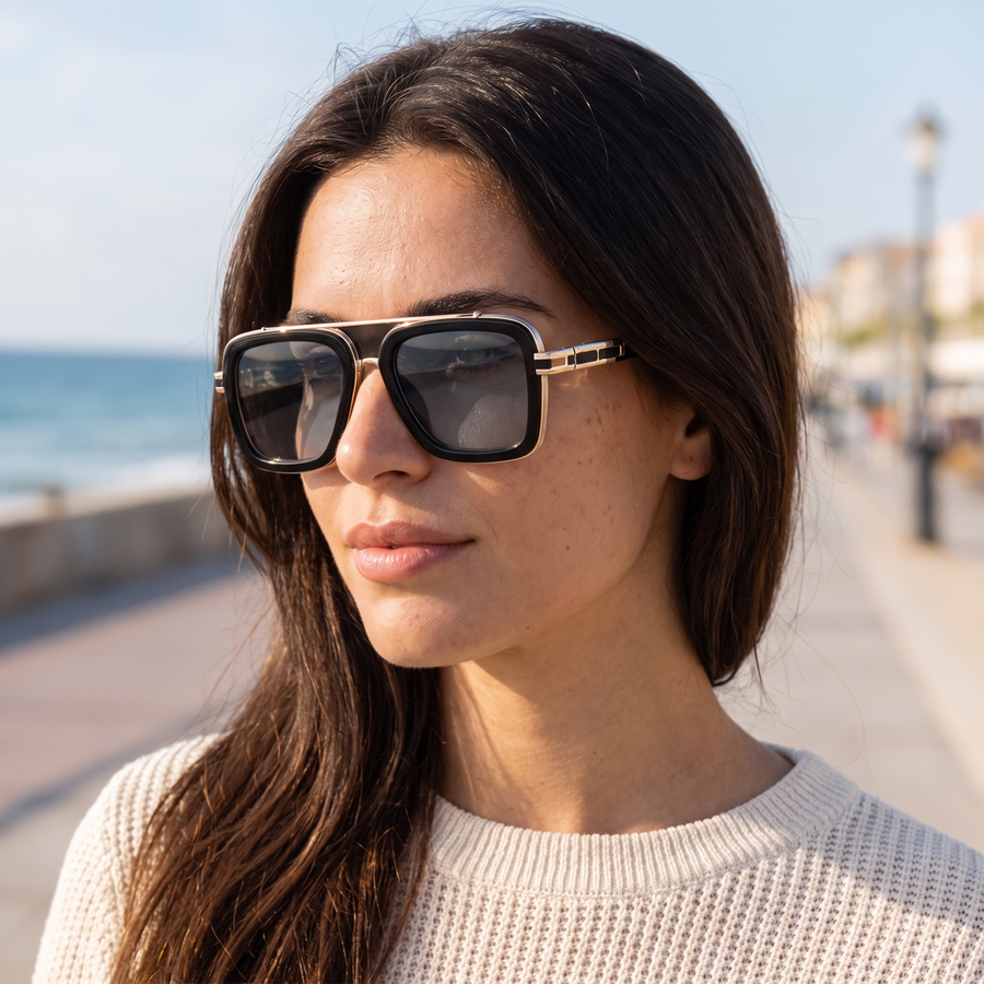 Fulvio Retro Square Sunglasses for Men and Women