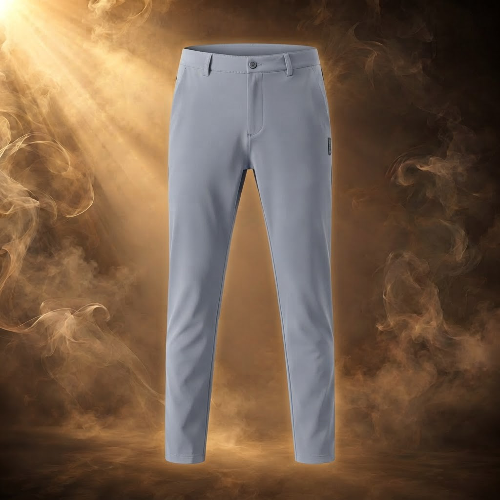 Nazareno fleece lined slim pants in Light Gray