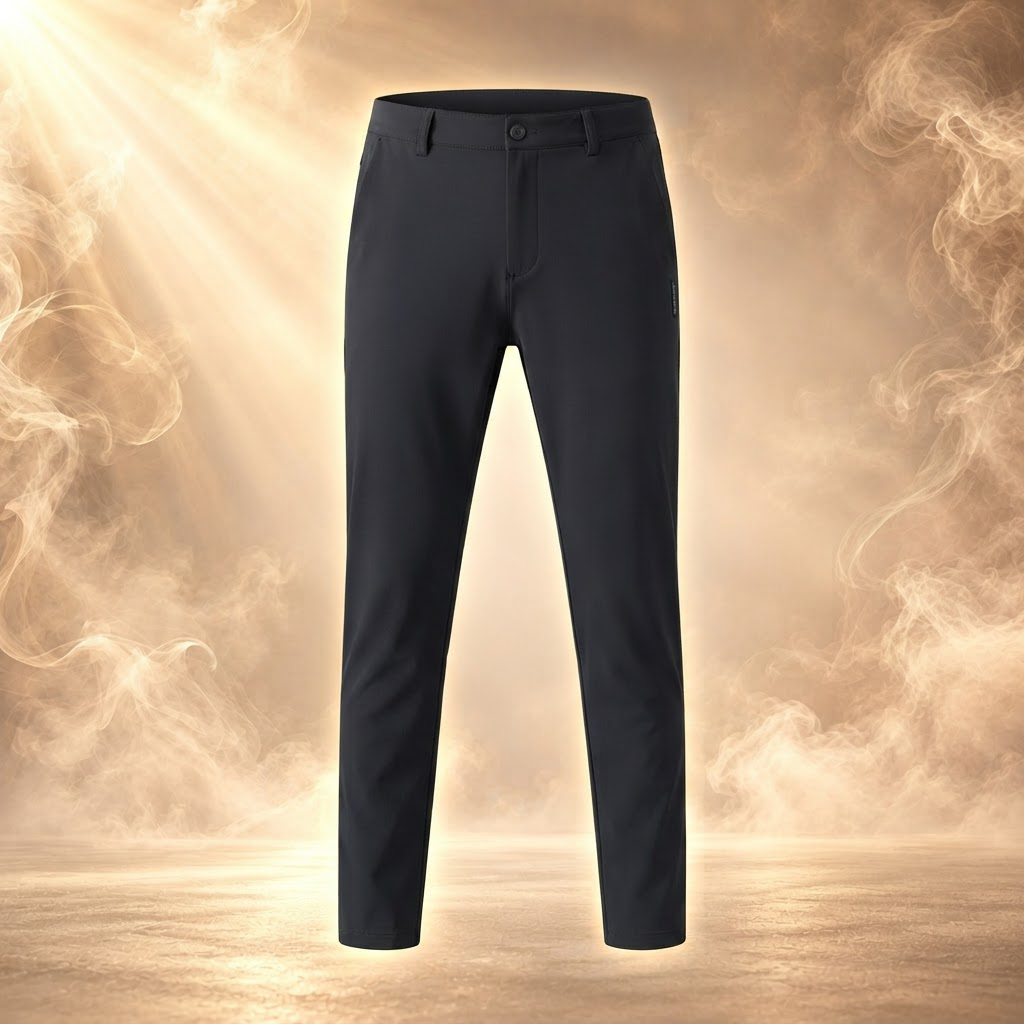 Nazareno fleece lined slim pants in Black